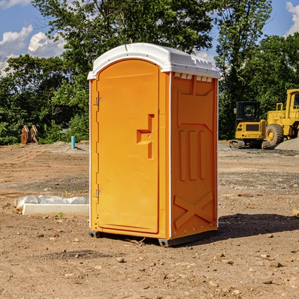 how often are the portable restrooms cleaned and serviced during a rental period in Hartland